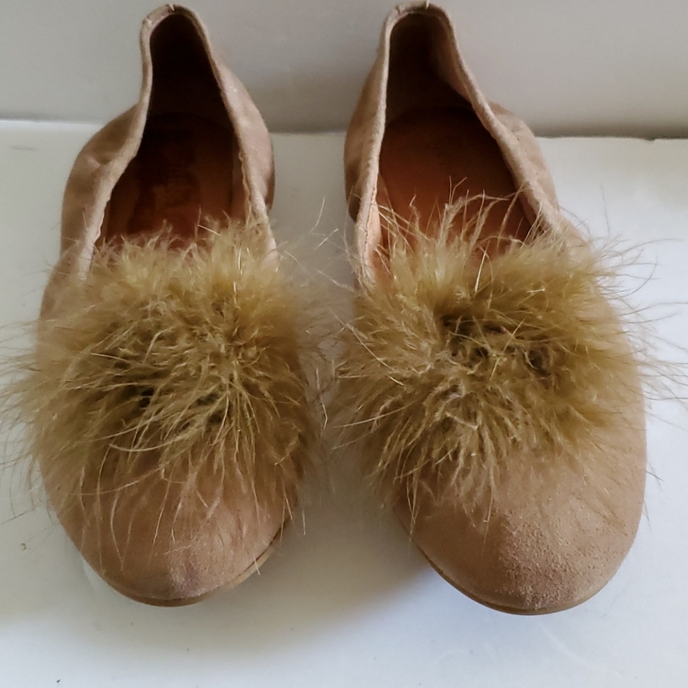Gentle Souls Portia Pompom Ballet Flats 8.5M